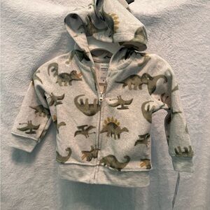 Carter's Gray Dinosaur Hoodie